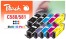 321203 - Peach Pack of 10 Ink Cartridges, compatible with Canon PGI-580, CLI-581, 2078C005